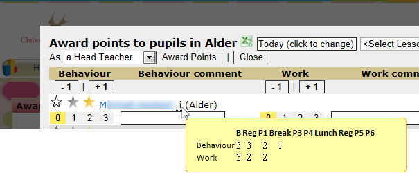 awarding points at Chilworth House School
