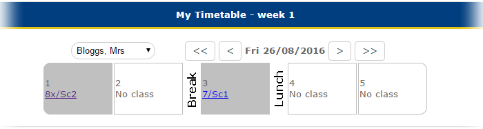 Teacher Timetable